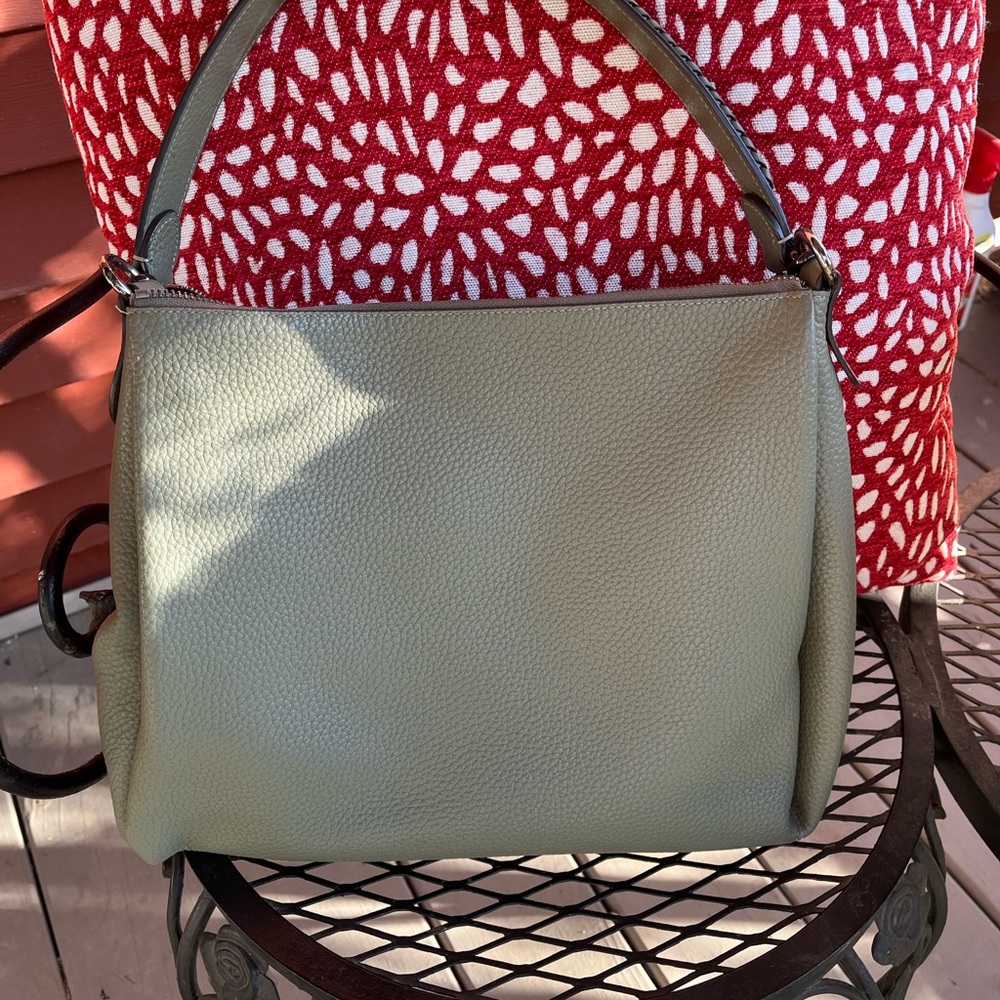Coach leather bag.